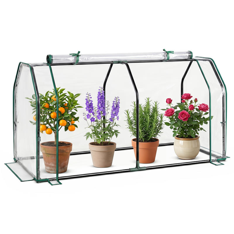Greenhouse Mini Indoor - Draagbare mini-kas met ritssluiting, PE-afdekking, loop-in
