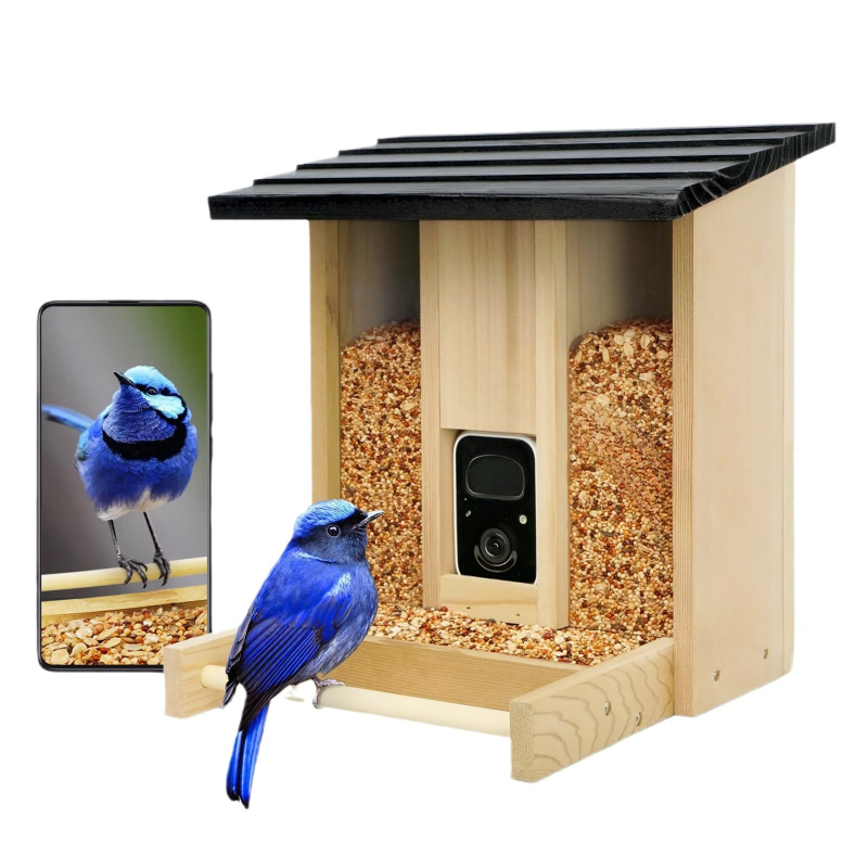 Gardening Tools Definition - Bamboehout intelligente vogelvoeder met camera buitentuin
