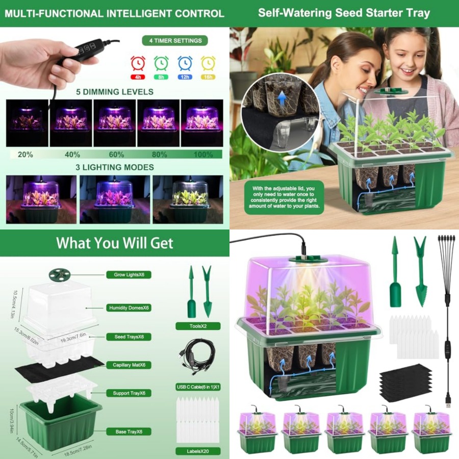Zaaitray met verlichting, 6-pa - Greenhouse Mini Indoor recensie en prijs