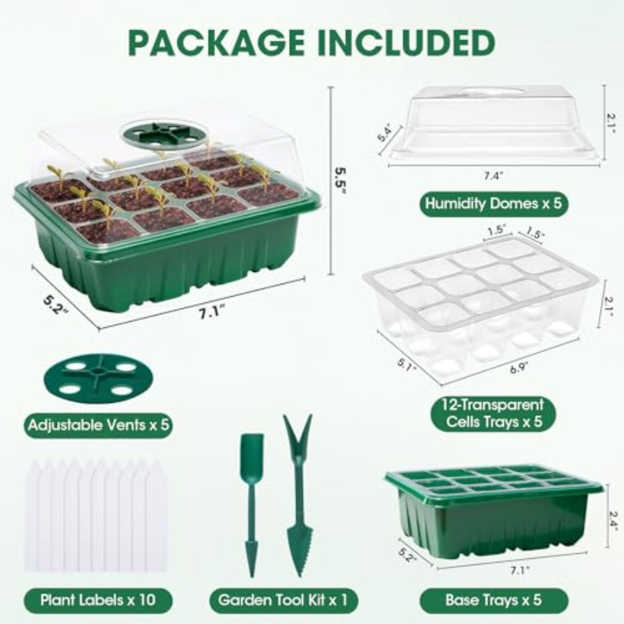 5 pakjes zaadstartbakjes met v - Greenhouse Mini Indoor recensie en prijs